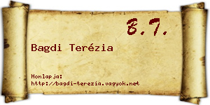 Bagdi Terézia névjegykártya